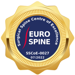 Euro Spine Zertifikat in Form eines Siegels.