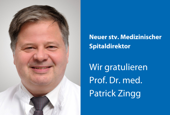 Die Universitätsklinik Balgrist hat Prof. Dr. med. Patrick Zingg, Leiter Hüft- und Beckenchirurgie und stv. Klinikdirektor Orthopädie, zum stv. Medizinischen Spitaldirektor befördert.